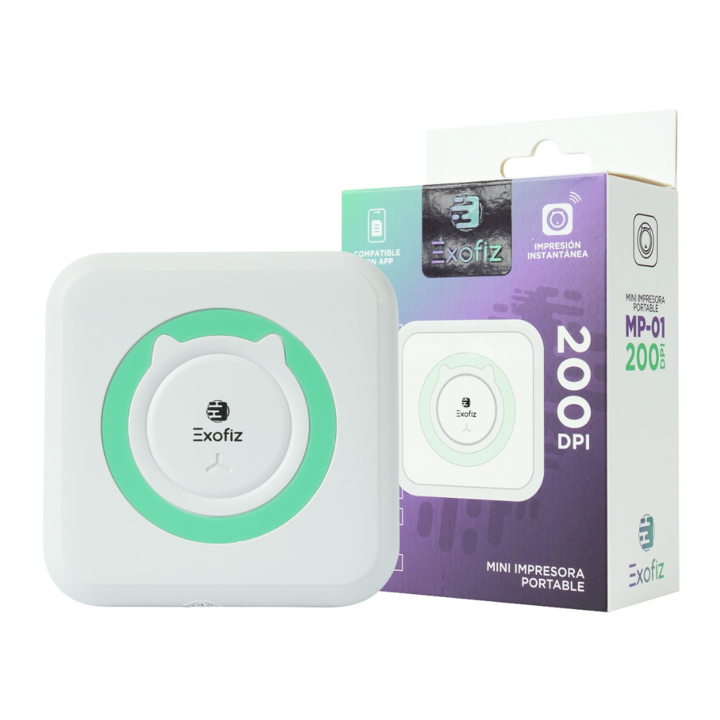 Mini Impresora Exofiz MP-01 - Impresión Térmica Sin Tinta