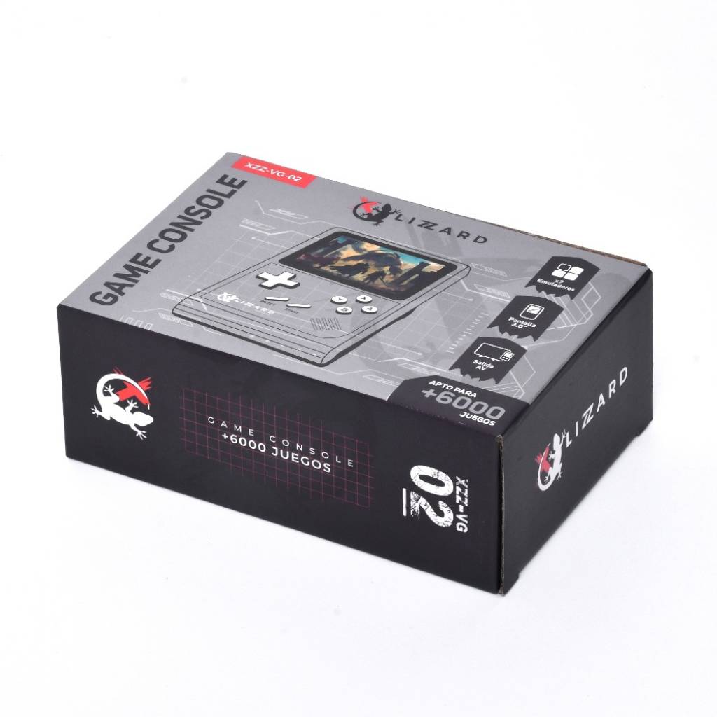 Consola Portátil XZZ-VG-02 con 6000 Juegos y Pantalla de 3.0" – X-Lizzard