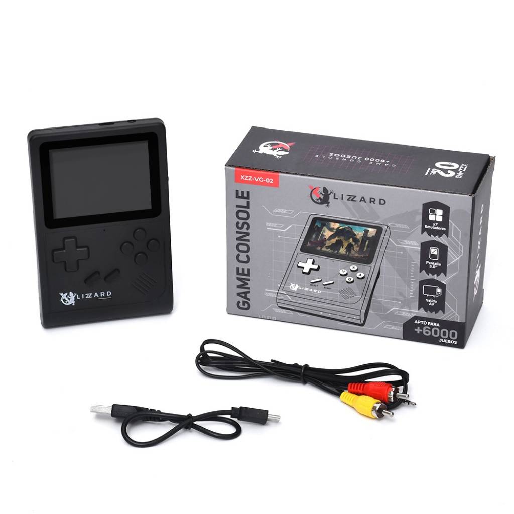 Consola Portátil Retro X-Lizzard XZZ-VG-02 - 6000 Juegos Clásicos