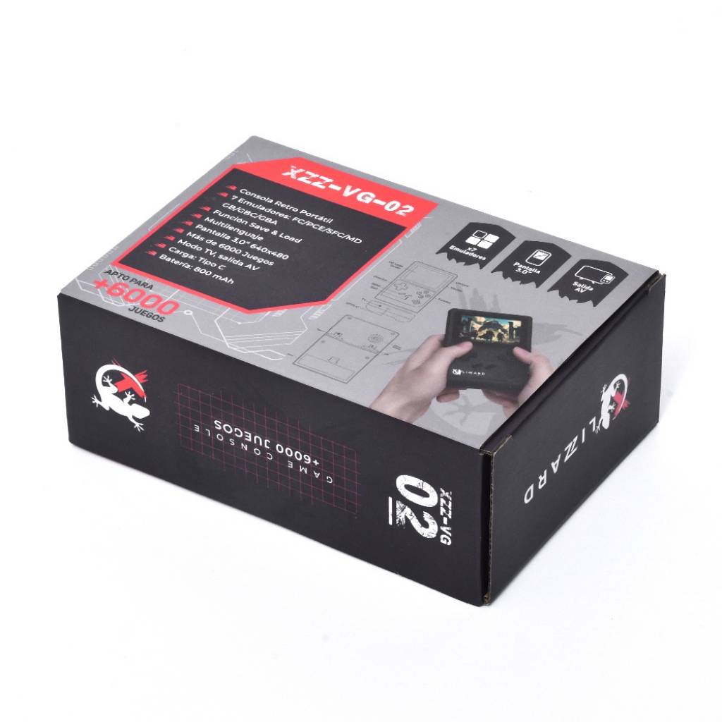 Consola Portátil Retro X-Lizzard XZZ-VG-02 - 6000 Juegos Clásicos