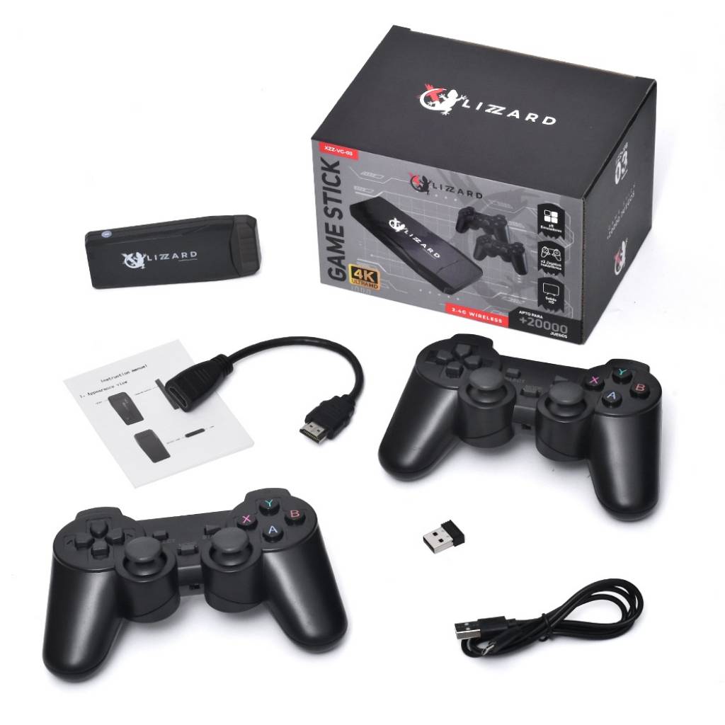 Consola Game Stick para TV XZZ-VG-03 con más de 20000 Juegos y Resolución 4K – X-Lizzard