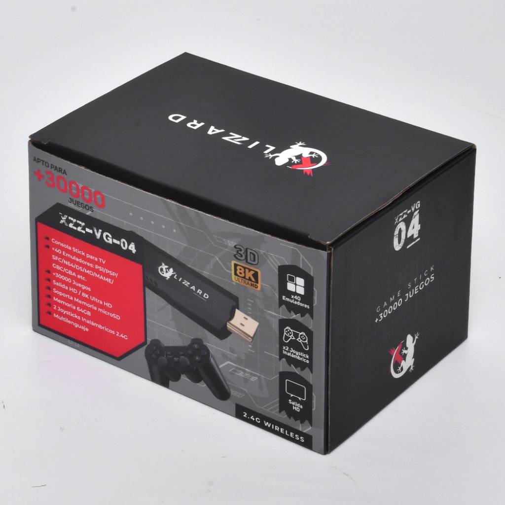 Consola Game Stick para TV XZZ-VG-04 con más de 30000 Juegos y Resolución 8K – X-Lizzard