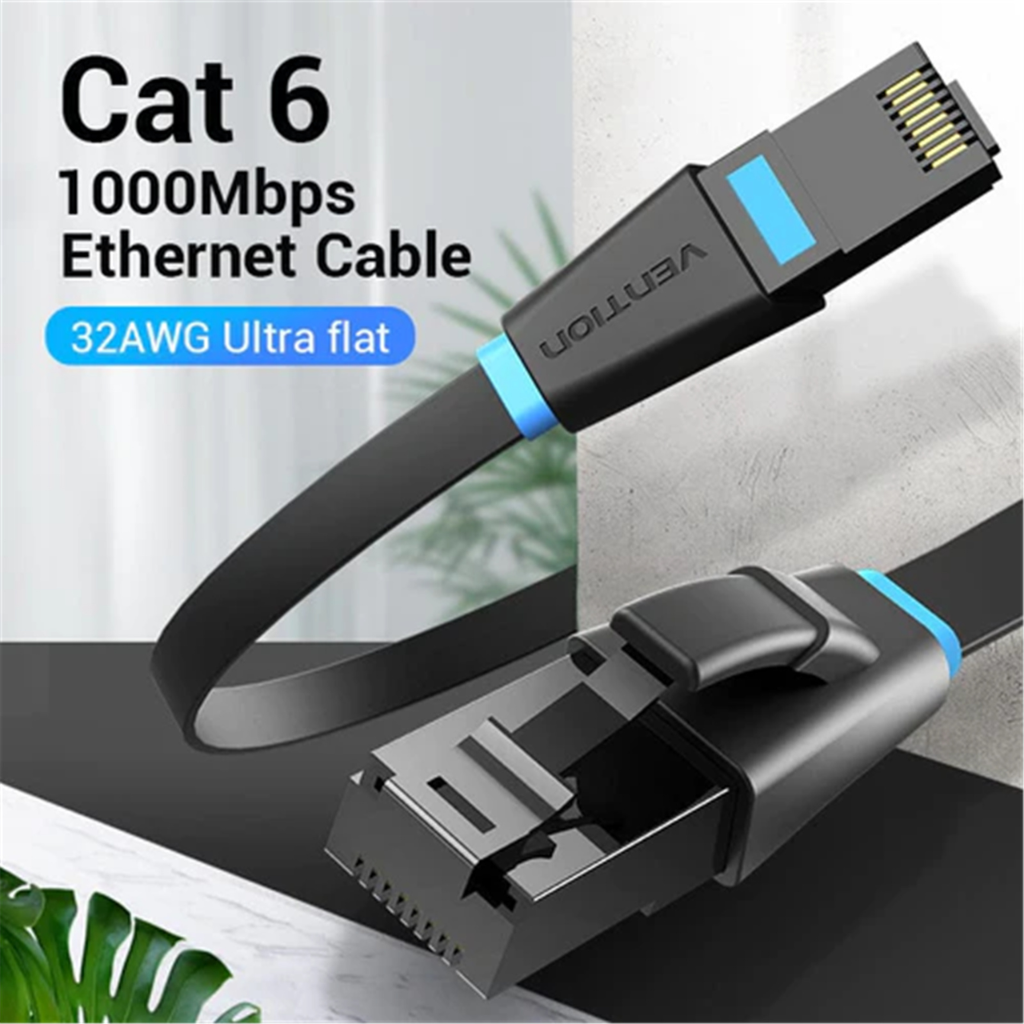Cable de Red Vention Cat.6 UTP - Diseño Plano