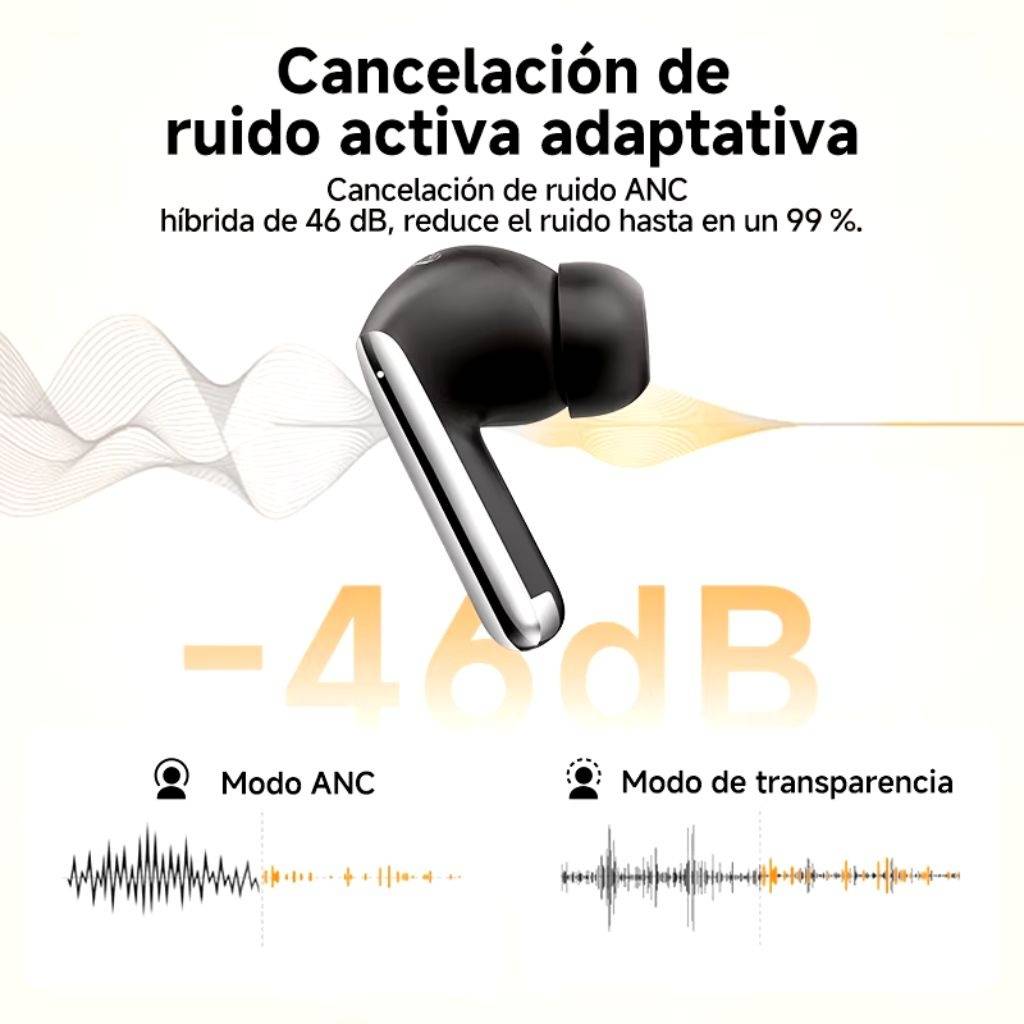 Auriculares Inalámbricos QCY MeloBuds Pro - Cancelación de Ruido Adaptativa