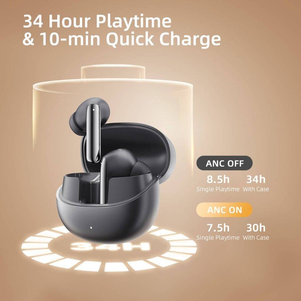 Auriculares Inalámbricos QCY MeloBuds Pro - Cancelación de Ruido Adaptativa