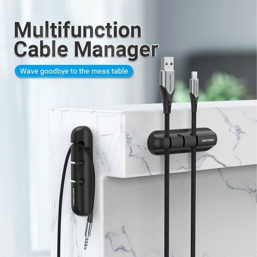 Organizador de Cables para Escritorio p/3 Cables Negro KBTB0 Vention