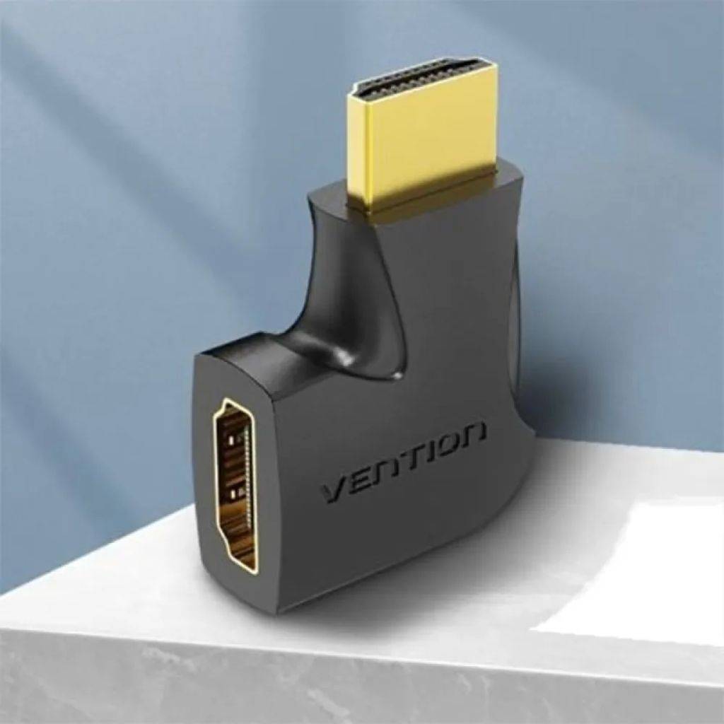Adaptador HDMI 270° Macho a Hembra Vertical Flat Negro Vention AIQB0