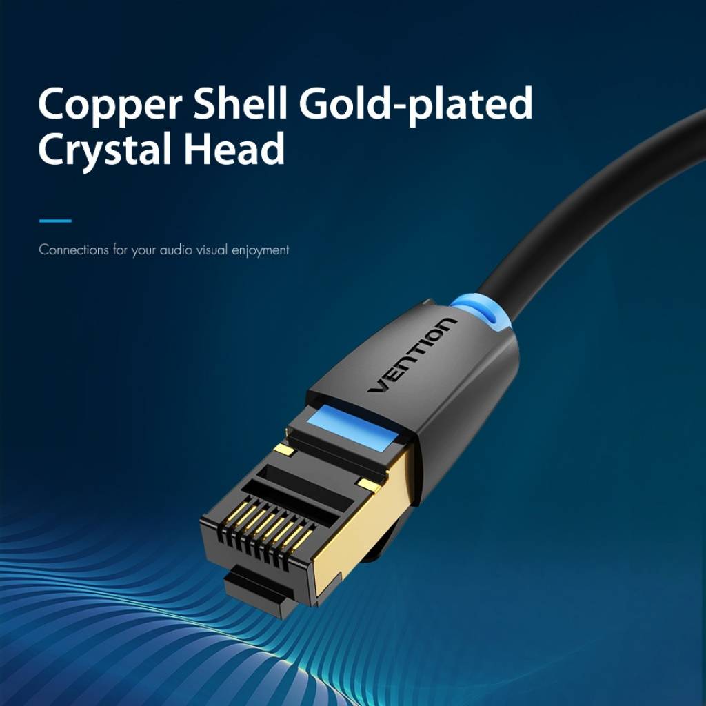 Cable de Red Vention Cat.8 SFTP - Blindaje Total contra Interferencias