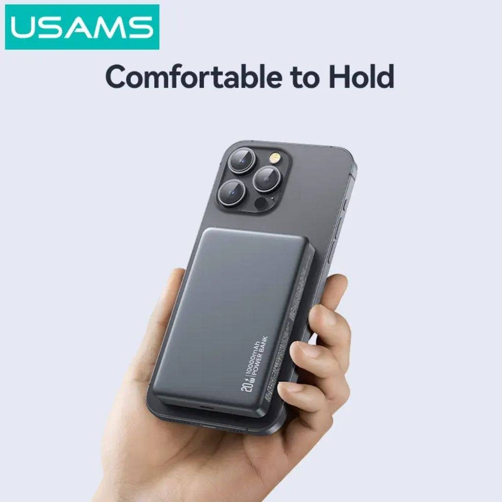 Power Bank USAMS Magnético - Carga Rápida Inalámbrica 20W