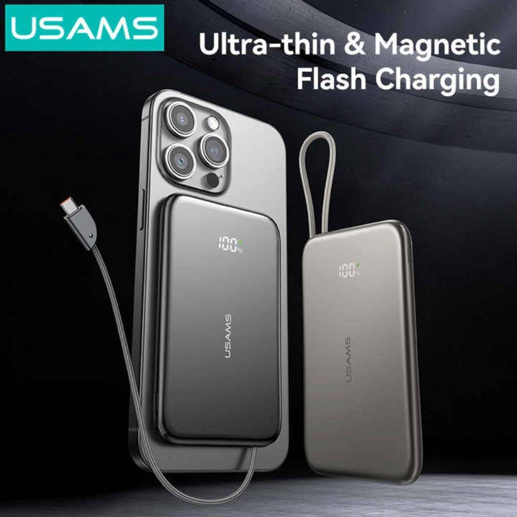 Power Bank Magnético Ultrafino Cable Tipo C 5.000mAh PD20W XJ Series CD227 USAMS