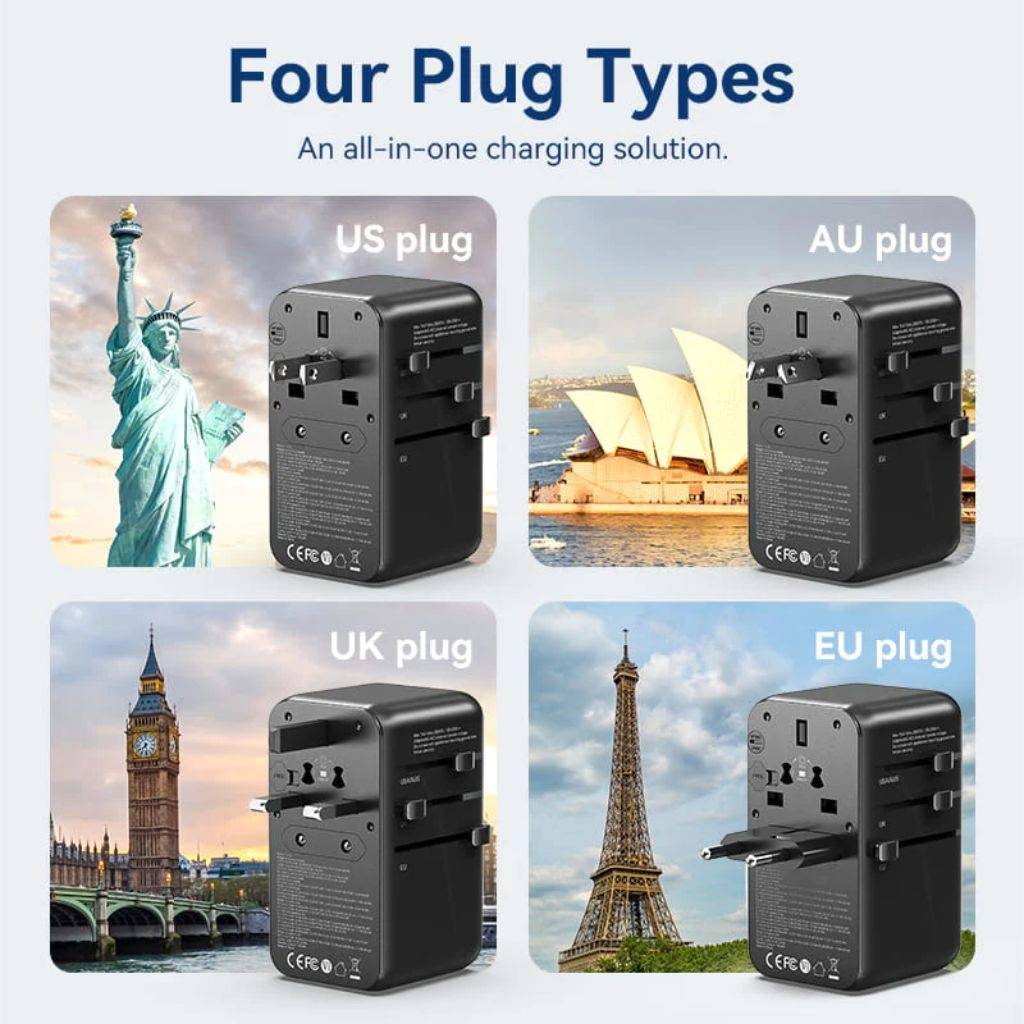 Cargador de Viaje Universal Vention GaN - 100W Multi-Puerto