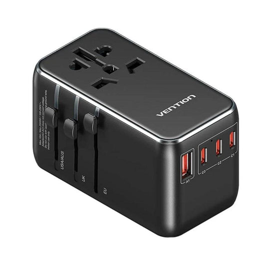 Cargador de Viaje Universal 4 USB A+C+C+C GaN 18W/20W/100W/100W / Negro FJGB0 Vention