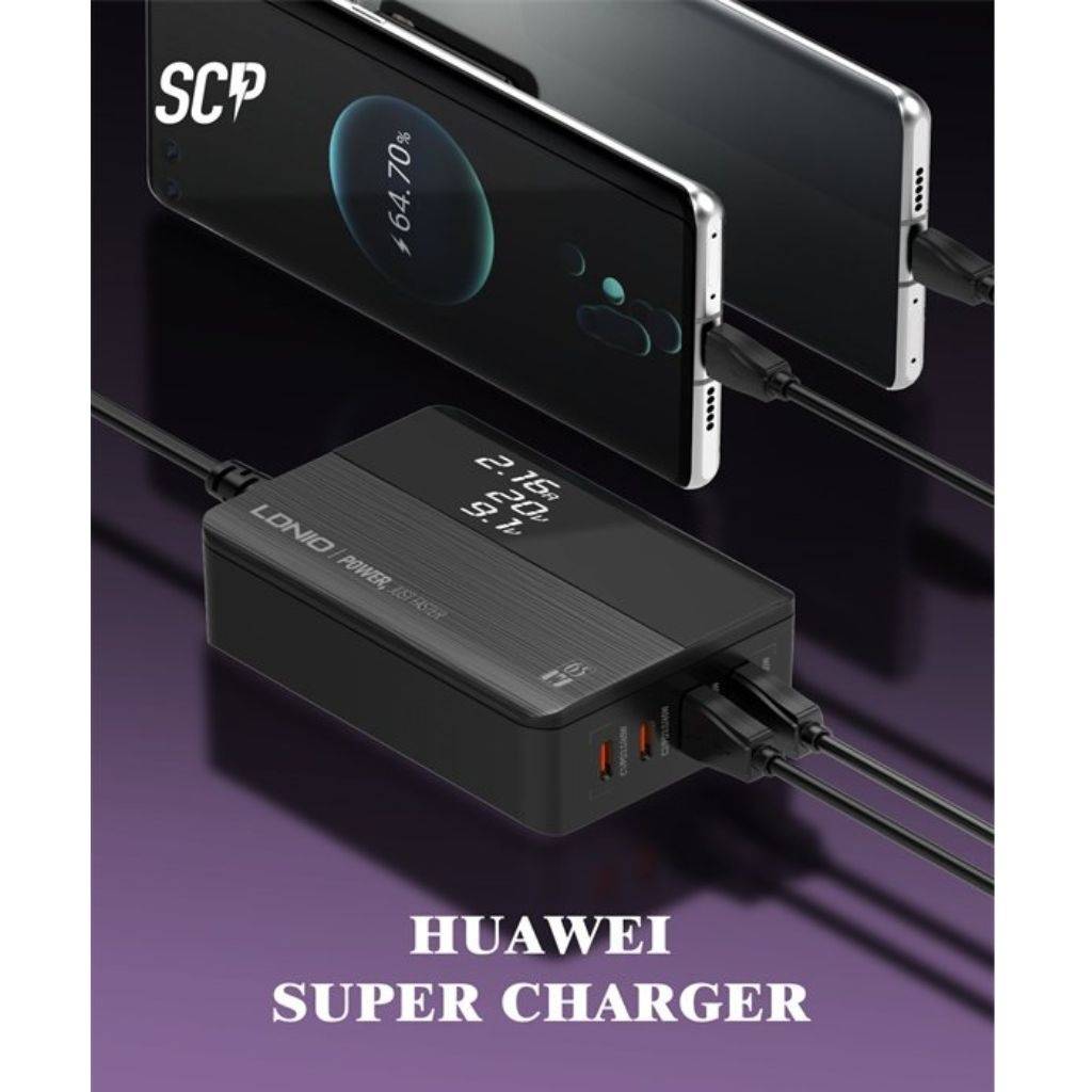 Cargador Pared 4 Puertos 65W 2 PD3.0 + 2 QC4.0 LDNIO A4808Q