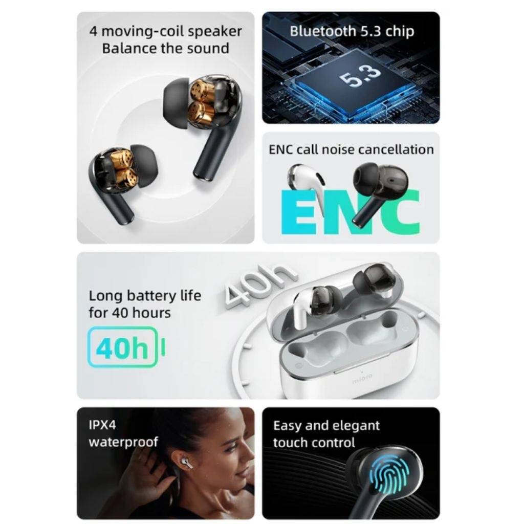 Auriculares Inalámbricos Mibro Earbuds M1 - Gran Autonomía
