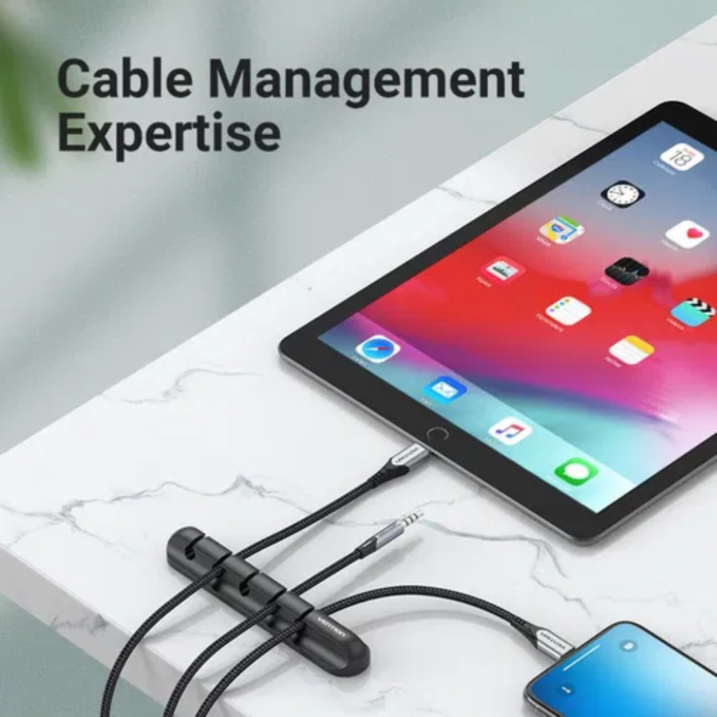 Organizador de Cables Vention KBTB0 - Escritorio Ordenado y Eficiente