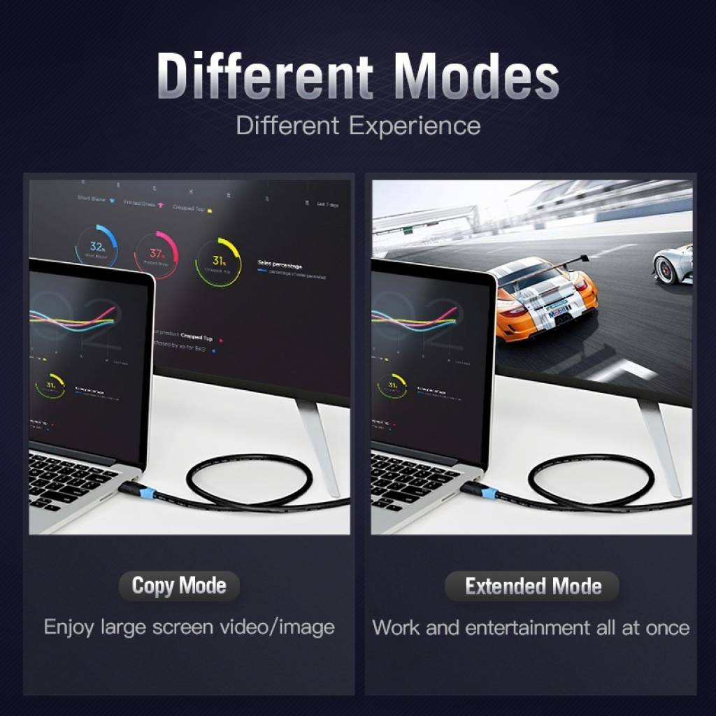 Cable HDMI Vention AACBT - 4K Ultra HD