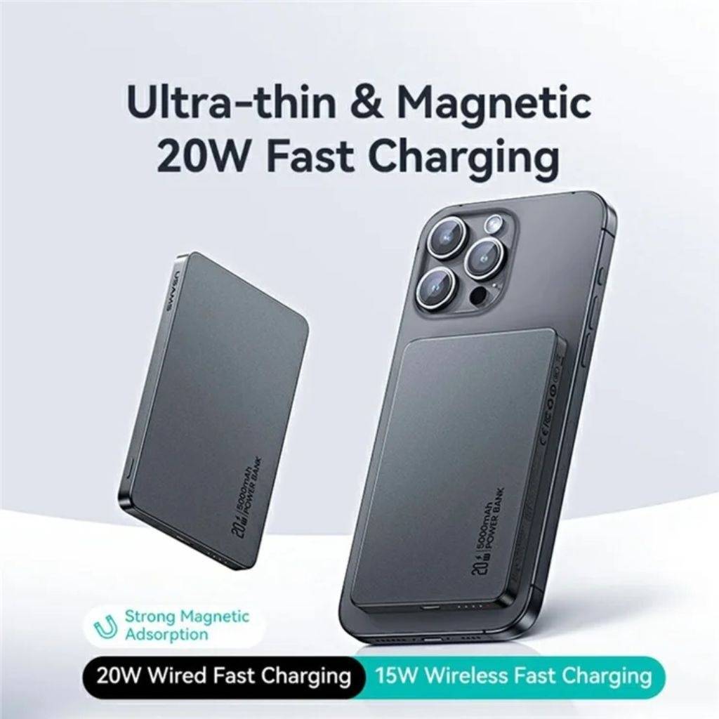 Power Bank Magnético 5.000mAh Carga Inalámbrica PD20W CY Series CD231 USAMS