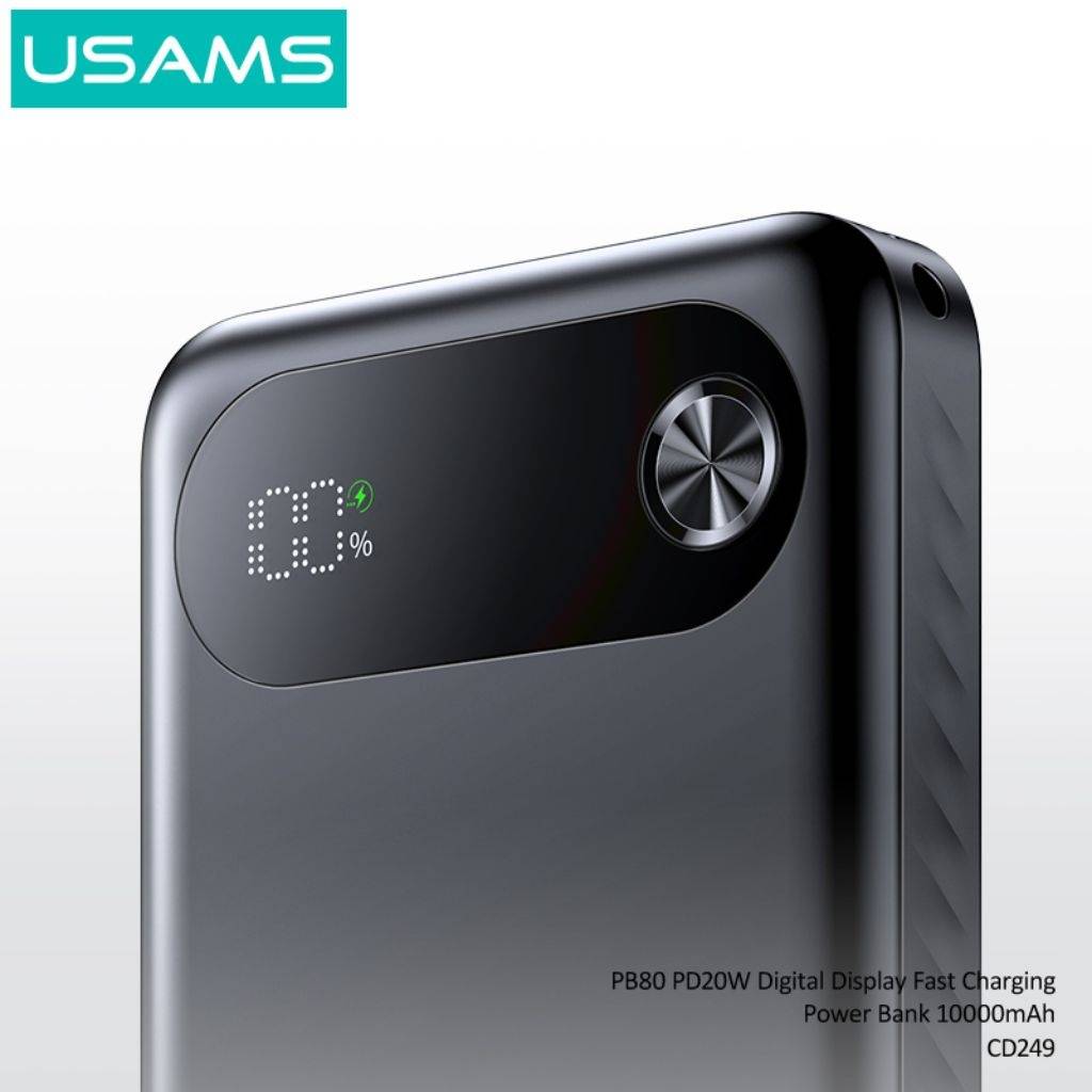Power Bank USAMS 10.000mAh - Carga Rápida PD20W