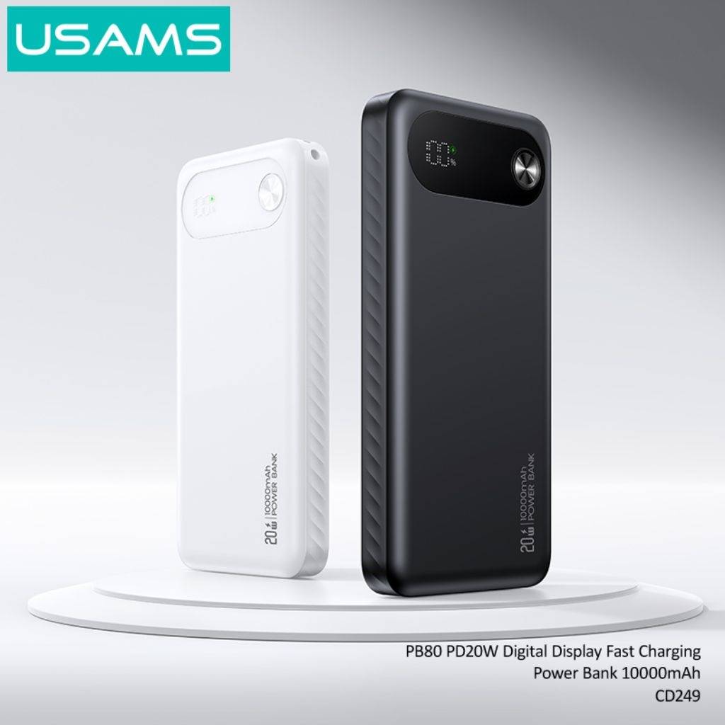 Power Bank USAMS 10.000mAh - Carga Rápida PD20W