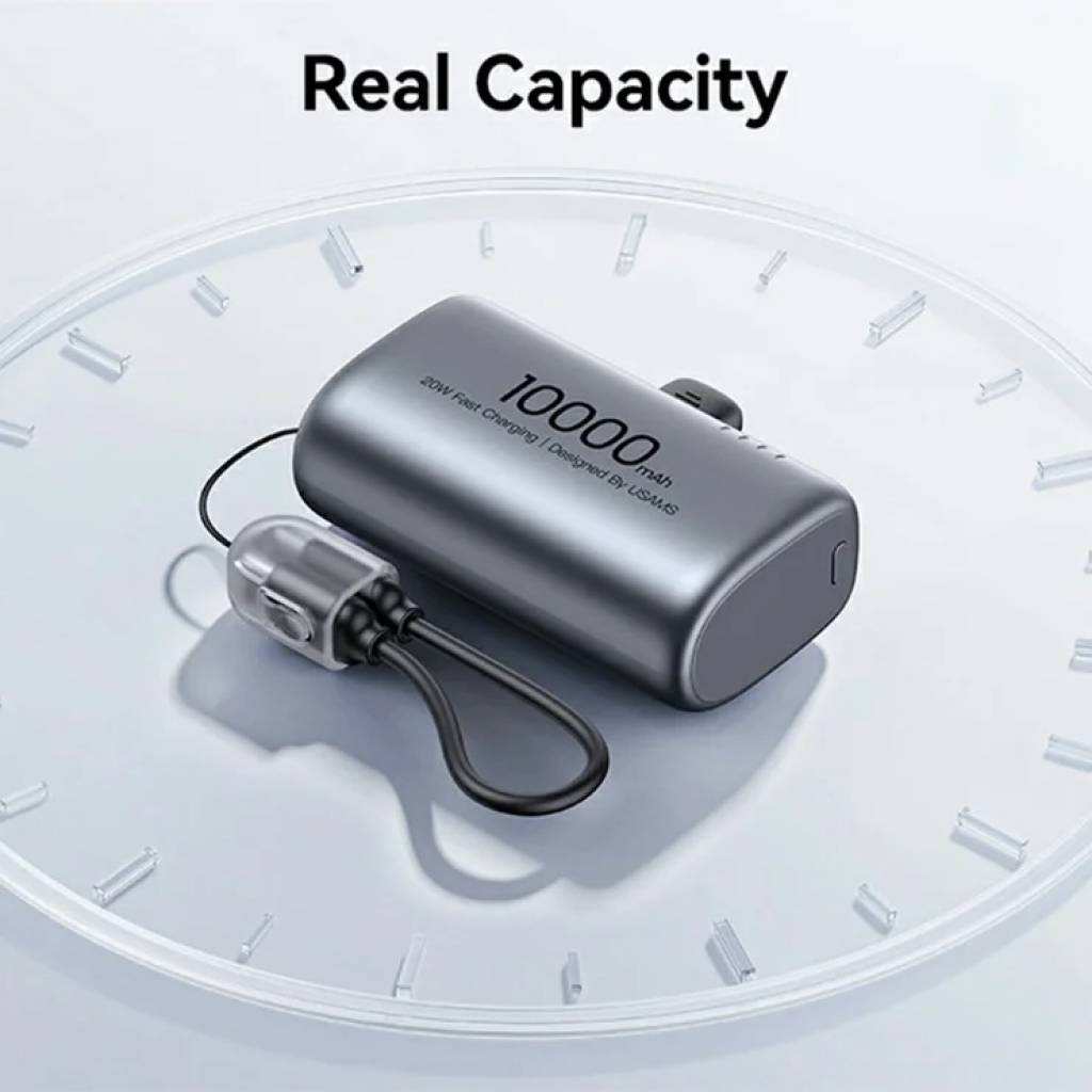 Power Bank USAMS Mini PB80 - Carga Rápida 20W