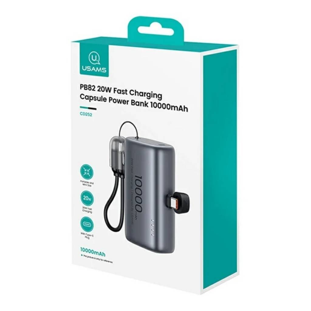 Power Bank USAMS Mini PB80 - Carga Rápida 20W