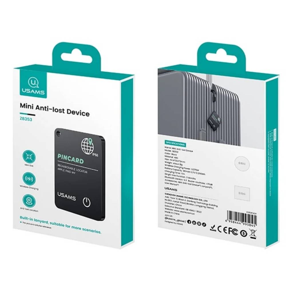 Rastreador Inteligente USAMS ZB353 - Antipérdida Certificado Apple