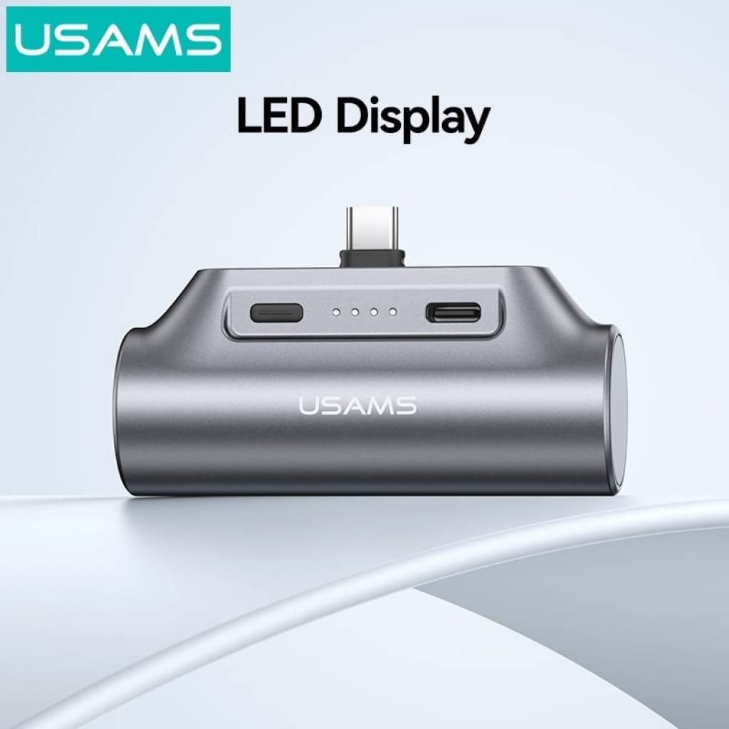 Power Bank USAMS Mini 3.000mAh - Carga Rápida PD20W