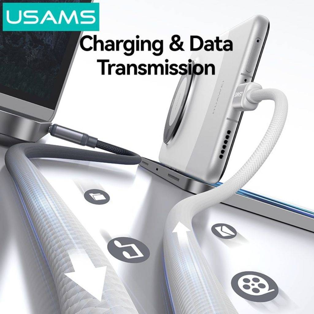 Cable USB-C USAMS Bicolor - Carga Rápida 60W