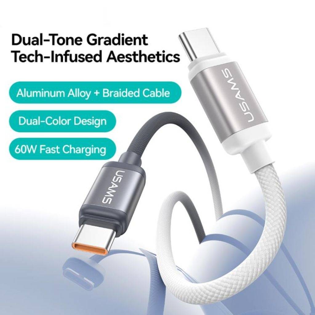 Cable USB-C USAMS Bicolor - Carga Rápida 60W