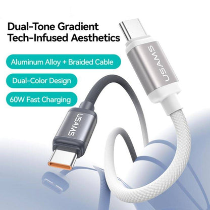 Cable de Datos USB C a USB C Bicolor PD 60W 1.2M SJ756 USAMS