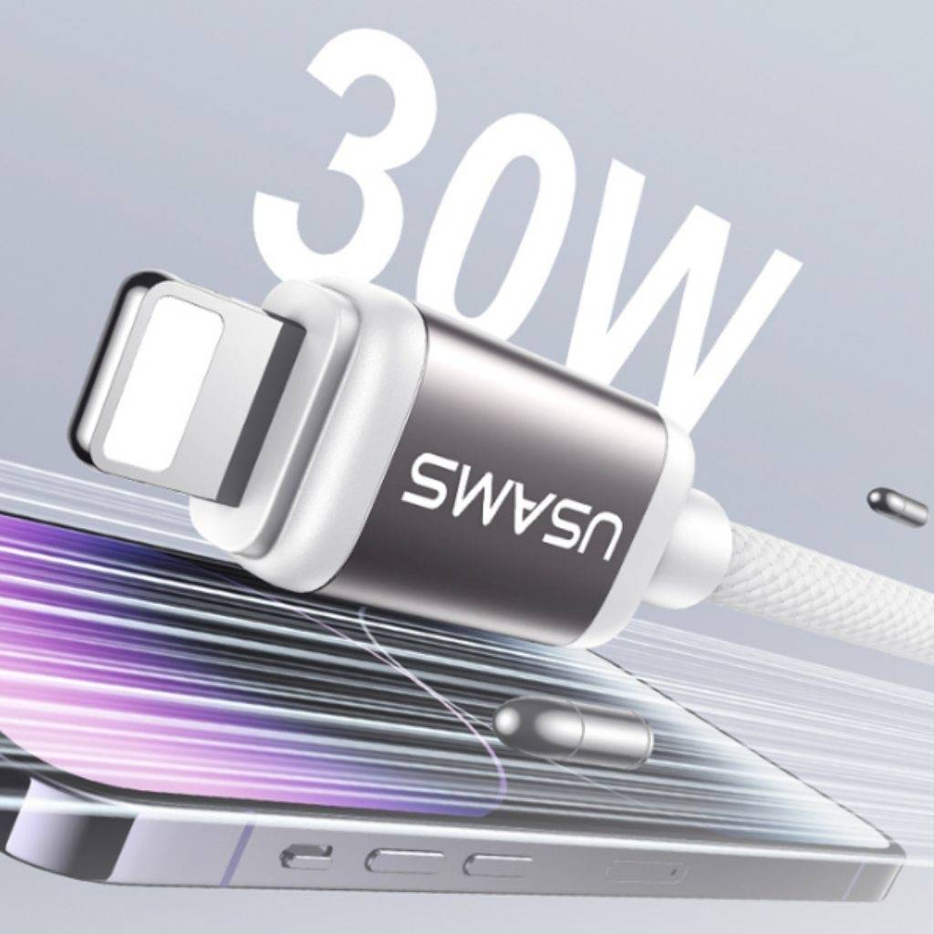 Cable USB C a Lightning USAMS Bicolor - Carga Rápida 30W