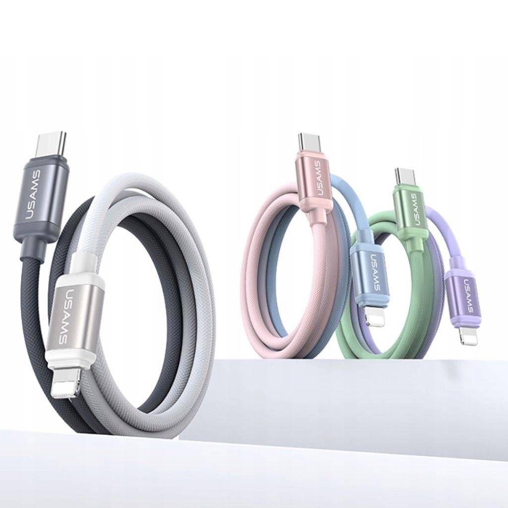 Cable USB C a Lightning USAMS Bicolor - Carga Rápida 30W