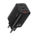 Cargador de Pared USAMS 67W GaN - Carga Rápida con 3 Puertos
