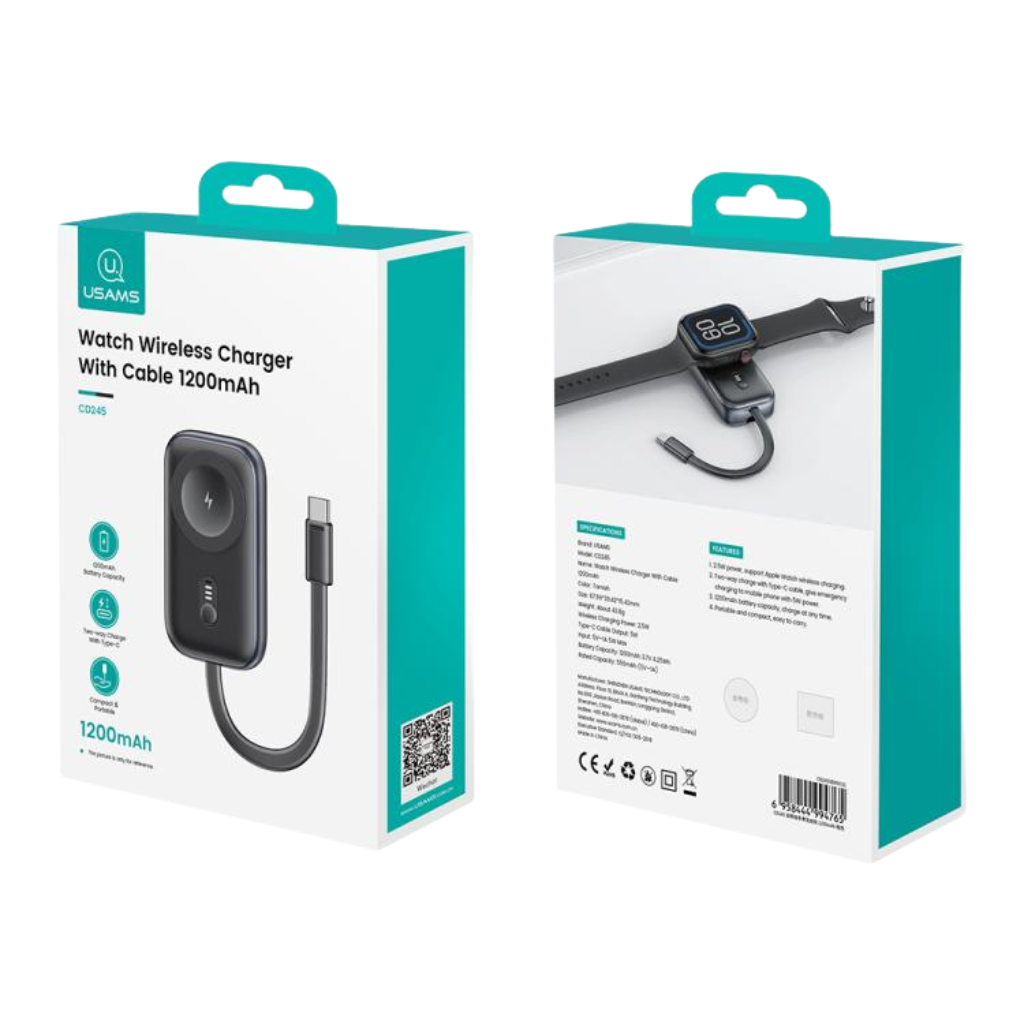 Power Bank USAMS para Apple Watch - Carga Portátil sin Cables