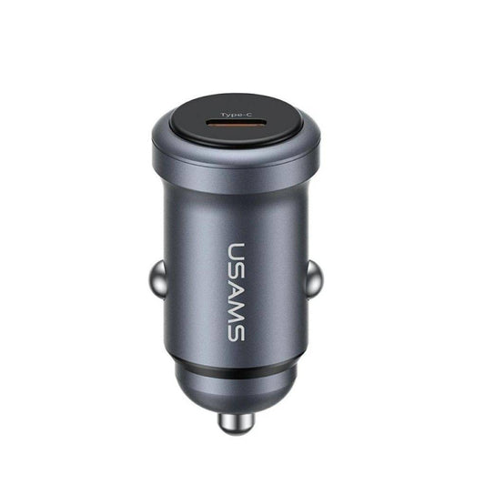 Cargador Auto USB C/PD 30W Aluminio CC321 USAMS