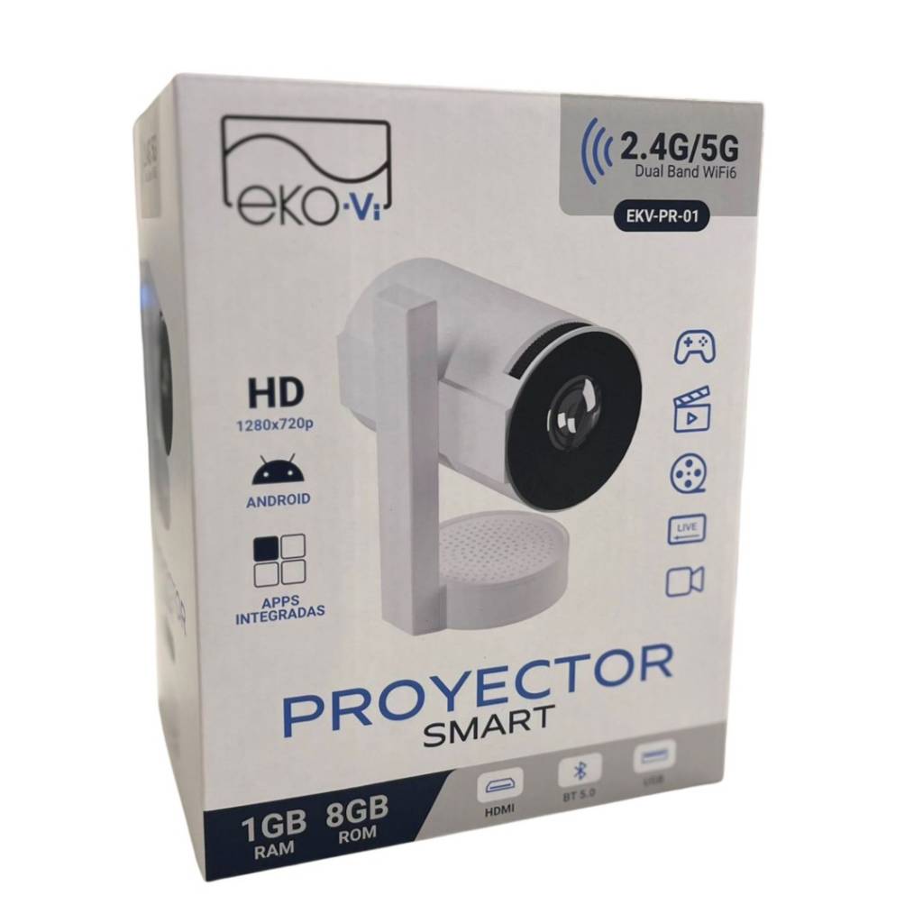 Proyector Smart Eko-vi - Android 13 y Giro 360°