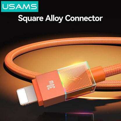 Cable de Datos USB C a Lightning SJ776 30W 1.2m Luces de Colores U93 USAMS