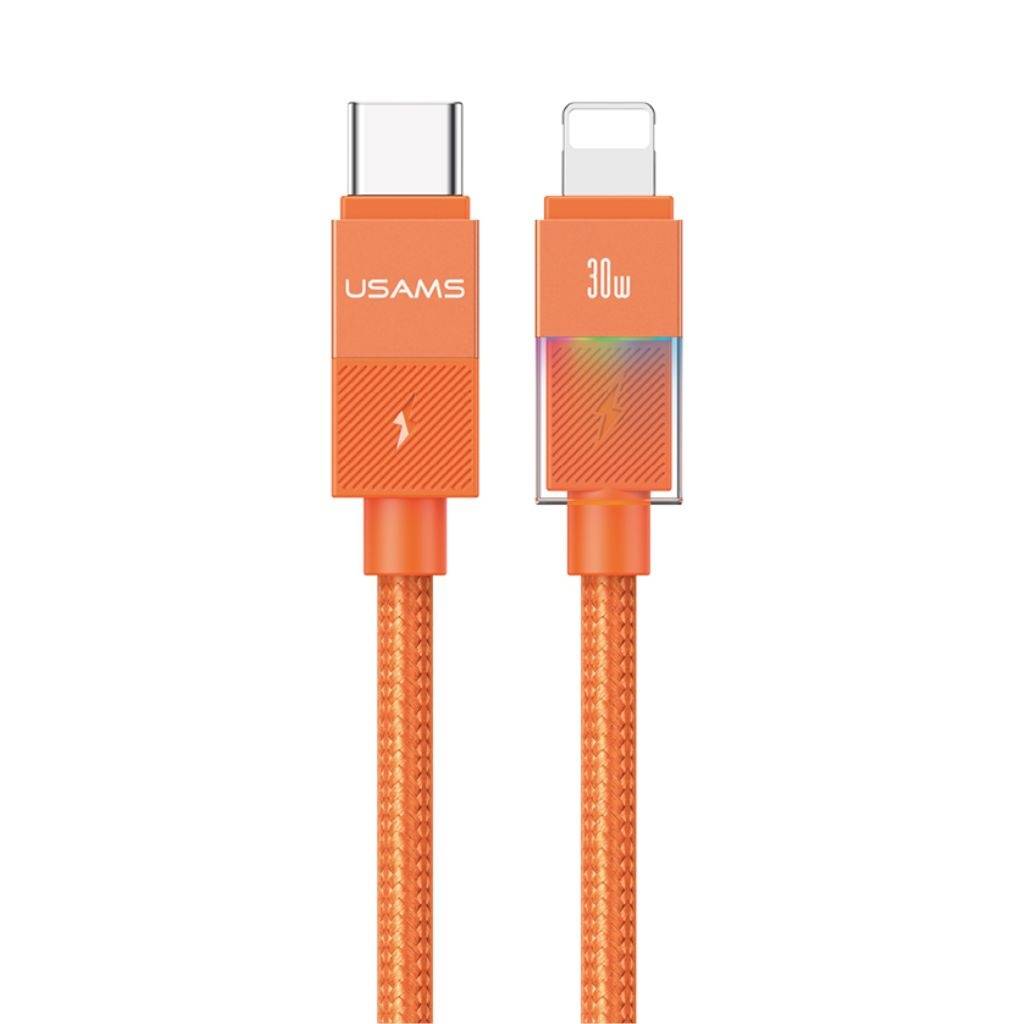 Cable USB-C a Lightning USAMS SJ776 - Con Luces LED Multicolor