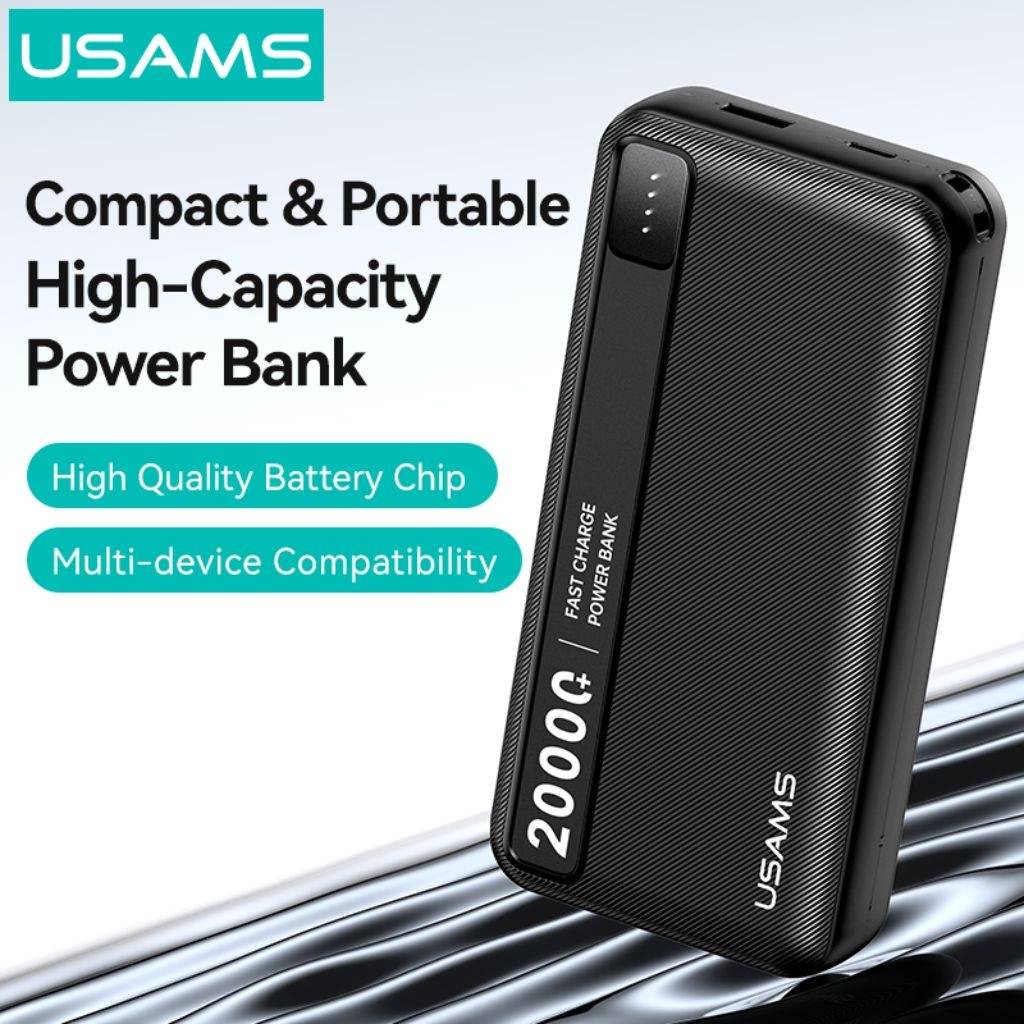 Power Bank USAMS PB89 20.000mAh - Carga Rápida Dual