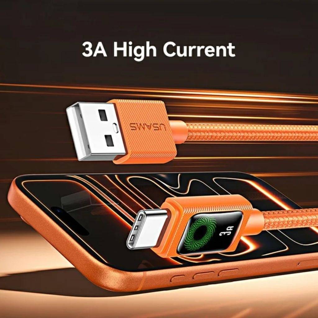 Cable USB-A a USB-C USAMS U92 - Carga Rápida 3A