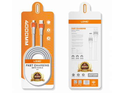 Cable de Datos USB A a Lightning 30W LDNIO