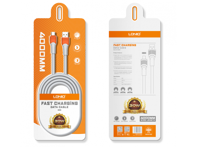 Cable de Carga LDNIO LS603 - Carga Rápida 30W