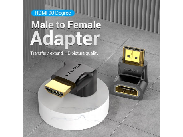 Adaptador HDMI 90° / Macho/Hembra / Negro AIPB0 Vention