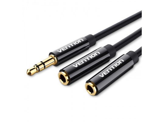 Cable Divisor Stereo 3.5 mm a 2 x3.5 mm Macho/Hembra 0 3M / Negro BBSBY Vention