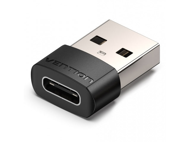 Adaptador USB-A 2.0 a USB-C Macho/Hembra / PVC / Negro CDWB0 Vention