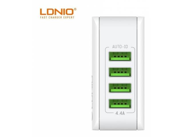 Cargador de Pared LDNIO A4403 - Carga Rápida Inteligente 22W