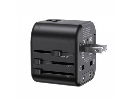 Cargador de viaje USAMS CC173 T55 10W 2 USB Negro