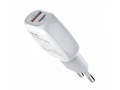 Cargador Pared 3A PD 20W (USB-C)+ QC3.0 LDNIO A2313C