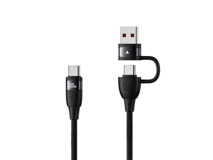 Cable de Datos U85 USB A / USB C a Tipo C 100 W 2M Negro USAMS SJ655