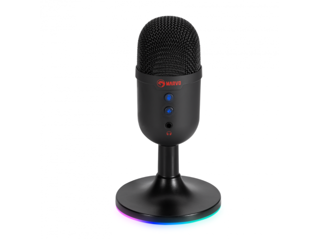 Micrófono Gamer Marvo MIC-06 - Iluminación RGB Espectacular